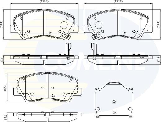 Comline CBP32493 - Kit pastiglie freno, Freno a disco autozon.pro