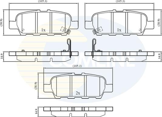 Comline CBP32445 - Kit pastiglie freno, Freno a disco autozon.pro