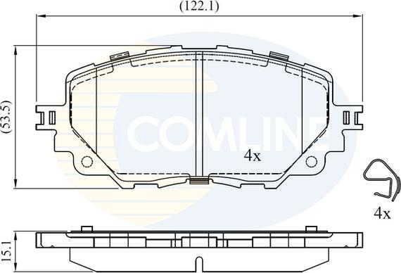 Comline CBP32447 - Kit pastiglie freno, Freno a disco autozon.pro