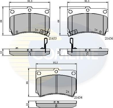 Comline CBP3245 - Kit pastiglie freno, Freno a disco autozon.pro