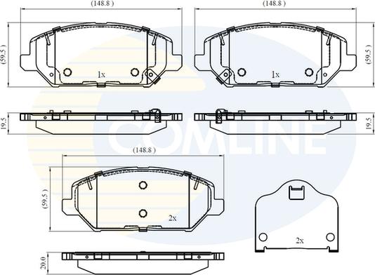 Comline CBP32409 - Kit pastiglie freno, Freno a disco autozon.pro