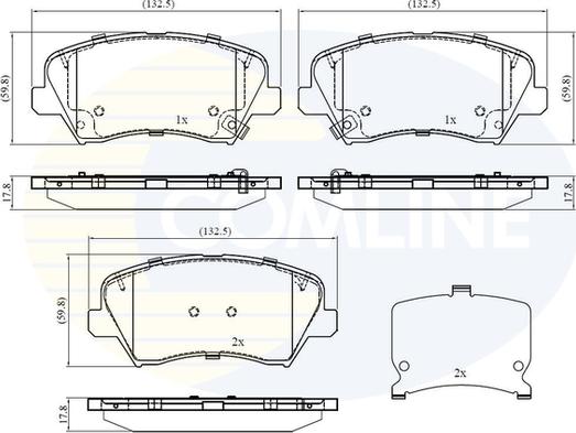 Comline CBP32408 - Kit pastiglie freno, Freno a disco autozon.pro