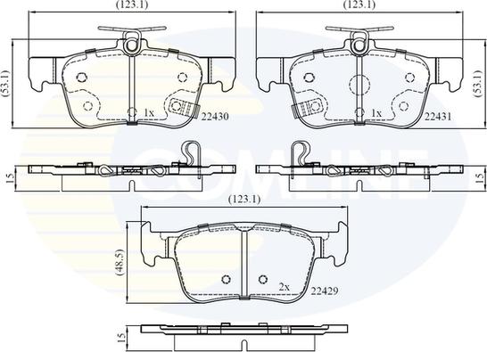 Comline CBP32407 - Kit pastiglie freno, Freno a disco autozon.pro