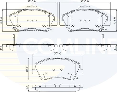 Comline CBP32419 - Kit pastiglie freno, Freno a disco autozon.pro