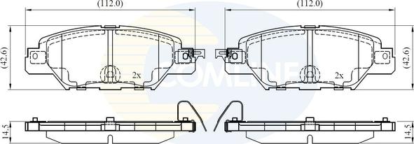 Comline CBP32416 - Kit pastiglie freno, Freno a disco autozon.pro