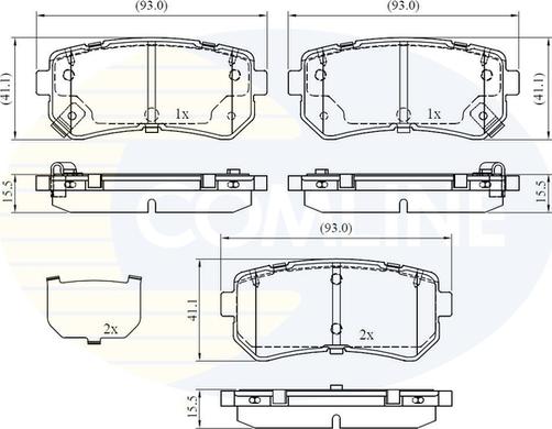 Comline CBP32530 - Kit pastiglie freno, Freno a disco autozon.pro