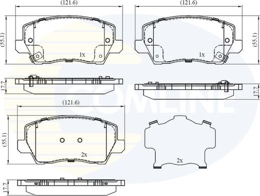 Comline CBP32526 - Kit pastiglie freno, Freno a disco autozon.pro