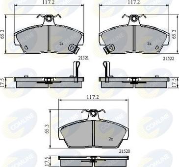 Comline CBP3262 - Kit pastiglie freno, Freno a disco autozon.pro