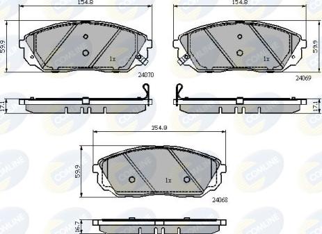 Comline CBP32013 - Kit pastiglie freno, Freno a disco autozon.pro