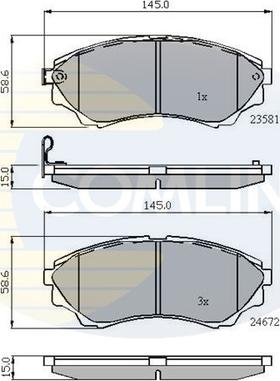 Comline CBP32012 - Kit pastiglie freno, Freno a disco autozon.pro