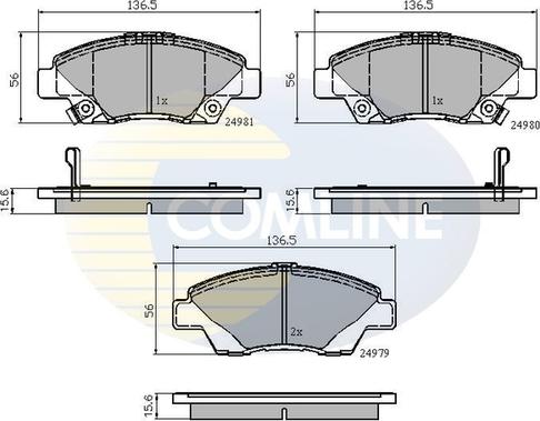 Comline CBP32036 - Kit pastiglie freno, Freno a disco autozon.pro