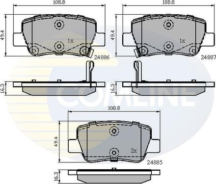 Comline CBP32026 - Kit pastiglie freno, Freno a disco autozon.pro