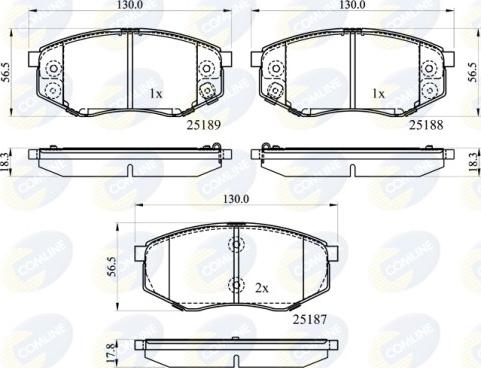 Comline CBP32194 - Kit pastiglie freno, Freno a disco autozon.pro