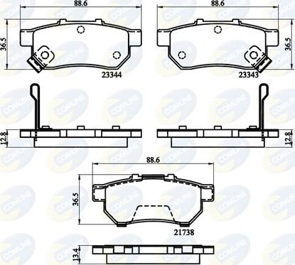 Comline CBP32146 - Kit pastiglie freno, Freno a disco autozon.pro