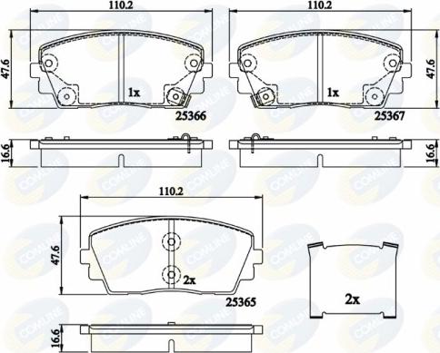 Comline CBP32159 - Kit pastiglie freno, Freno a disco autozon.pro