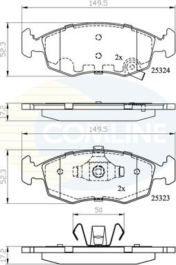 Comline CBP32104 - Kit pastiglie freno, Freno a disco autozon.pro