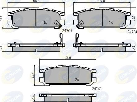 Comline CBP3218 - Kit pastiglie freno, Freno a disco autozon.pro