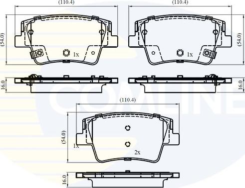 Comline CBP32858 - Kit pastiglie freno, Freno a disco autozon.pro