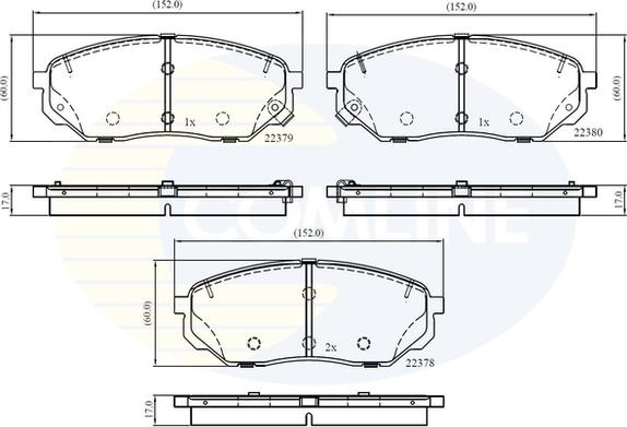 Comline CBP32353 - Kit pastiglie freno, Freno a disco autozon.pro