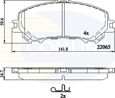 Comline CBP32304 - Kit pastiglie freno, Freno a disco autozon.pro