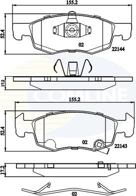 Comline CBP32301 - Kit pastiglie freno, Freno a disco autozon.pro