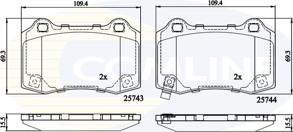 Comline CBP32308 - Kit pastiglie freno, Freno a disco autozon.pro