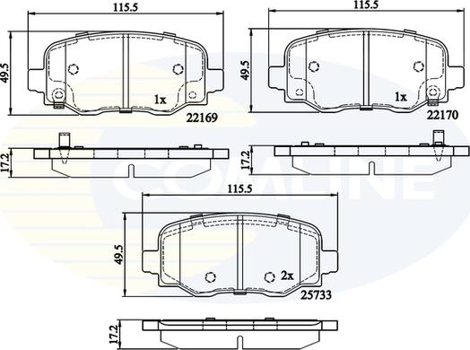 Comline CBP32303 - Kit pastiglie freno, Freno a disco autozon.pro