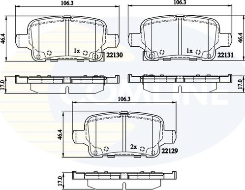 Comline CBP32307 - Kit pastiglie freno, Freno a disco autozon.pro