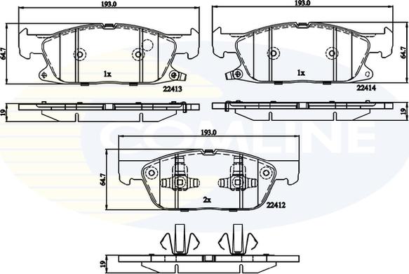 Comline CBP32310 - Kit pastiglie freno, Freno a disco autozon.pro