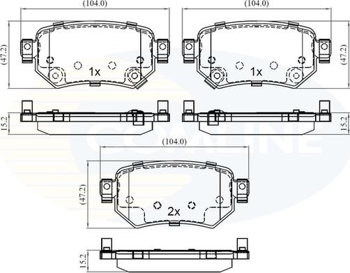 Comline CBP32386 - Kit pastiglie freno, Freno a disco autozon.pro