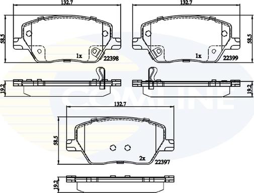 Comline CBP32324 - Kit pastiglie freno, Freno a disco autozon.pro