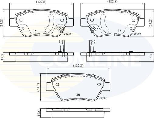 Comline CBP32376 - Kit pastiglie freno, Freno a disco autozon.pro