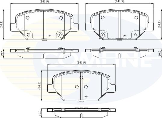 Comline CBP32371 - Kit pastiglie freno, Freno a disco autozon.pro