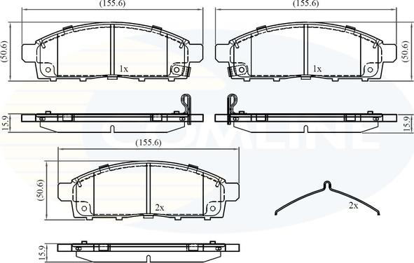 Comline CBP32378 - Kit pastiglie freno, Freno a disco autozon.pro