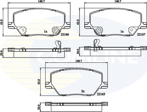 Comline CBP32294 - Kit pastiglie freno, Freno a disco autozon.pro