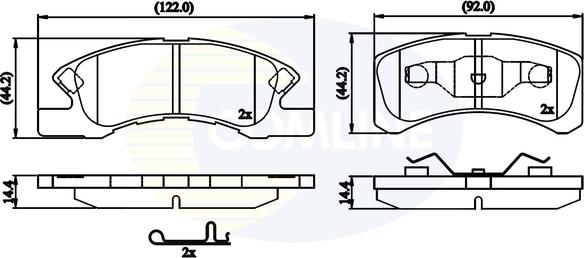 Comline CBP32249 - Kit pastiglie freno, Freno a disco autozon.pro