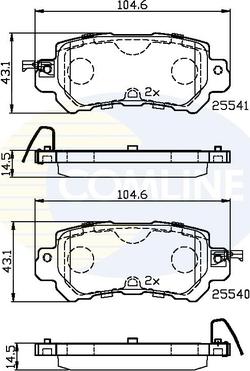 Comline CBP32241 - Kit pastiglie freno, Freno a disco autozon.pro