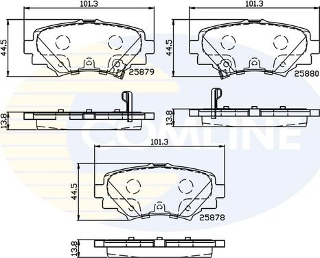 Comline CBP32248 - Kit pastiglie freno, Freno a disco autozon.pro