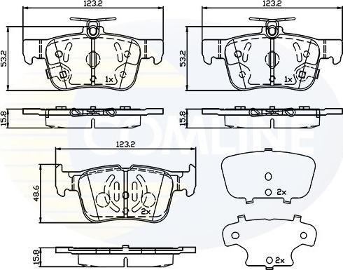 Comline CBP32243 - Kit pastiglie freno, Freno a disco autozon.pro