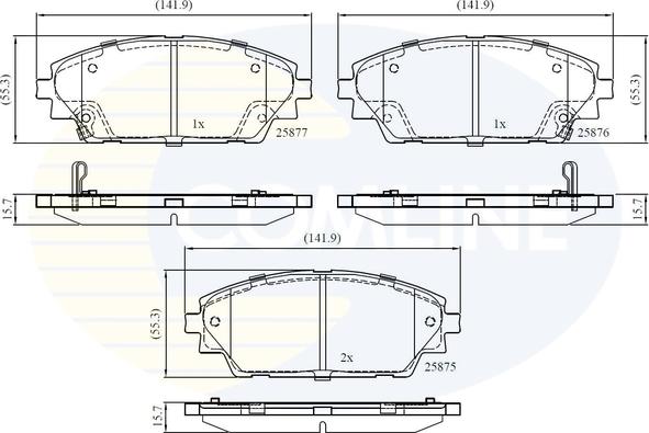 Comline CBP32242 - Kit pastiglie freno, Freno a disco autozon.pro