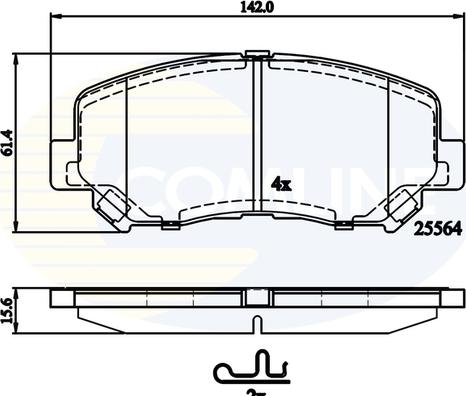 Comline CBP32252 - Kit pastiglie freno, Freno a disco autozon.pro