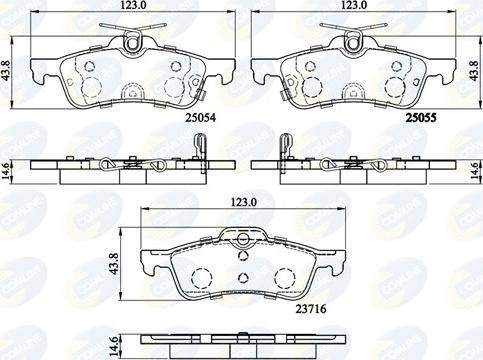 Comline CBP32204 - Kit pastiglie freno, Freno a disco autozon.pro