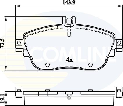 Comline CBP32208 - Kit pastiglie freno, Freno a disco autozon.pro