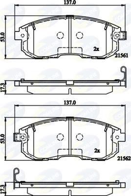 Comline CBP32202 - Kit pastiglie freno, Freno a disco autozon.pro