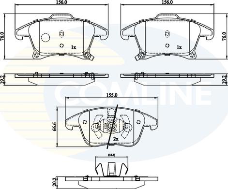 Comline CBP32286 - Kit pastiglie freno, Freno a disco autozon.pro