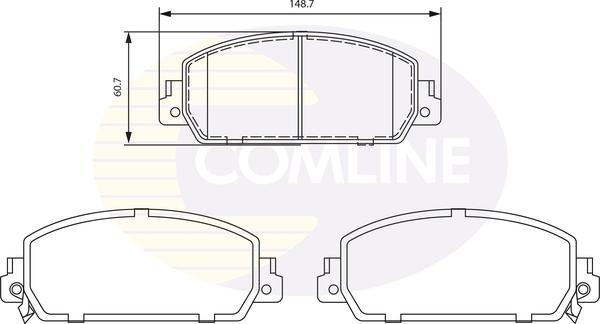 Comline CBP32281 - Kit pastiglie freno, Freno a disco autozon.pro