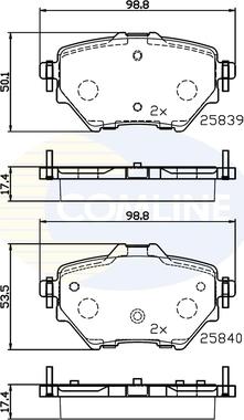 Comline CBP32234 - Kit pastiglie freno, Freno a disco autozon.pro