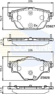 Comline CBP32235 - Kit pastiglie freno, Freno a disco autozon.pro