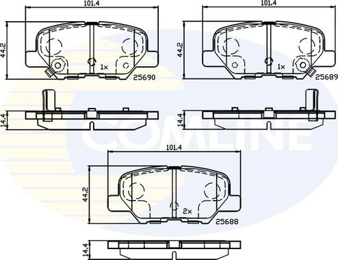 Comline CBP32238 - Kit pastiglie freno, Freno a disco autozon.pro