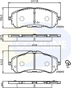 Comline CBP32232 - Kit pastiglie freno, Freno a disco autozon.pro